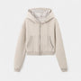 Noir | Women's Zip-Up Hoodie with Flared Joggers Set-Noir-Noir