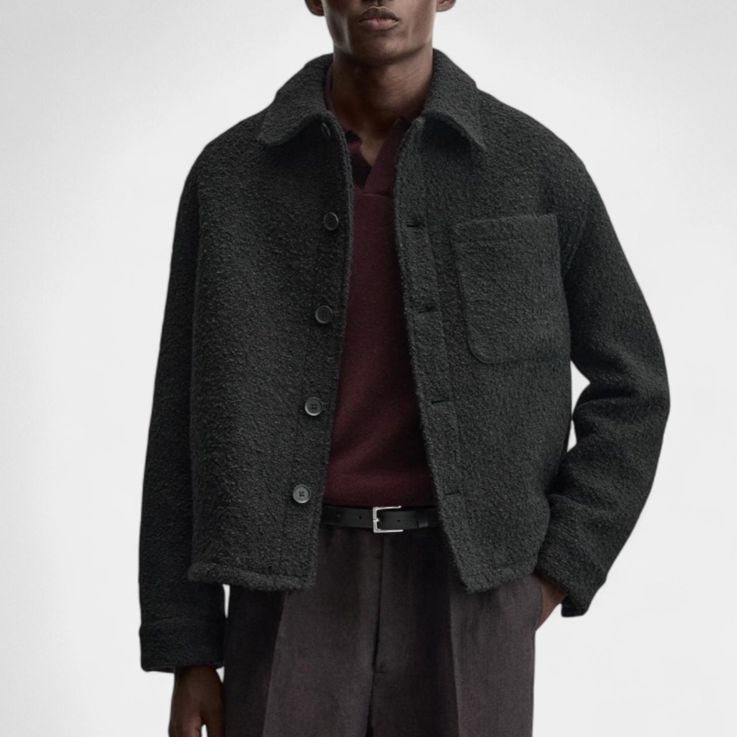 Noir | Men’s Textured Wool Overshirt-Noir-Black-S-Noir