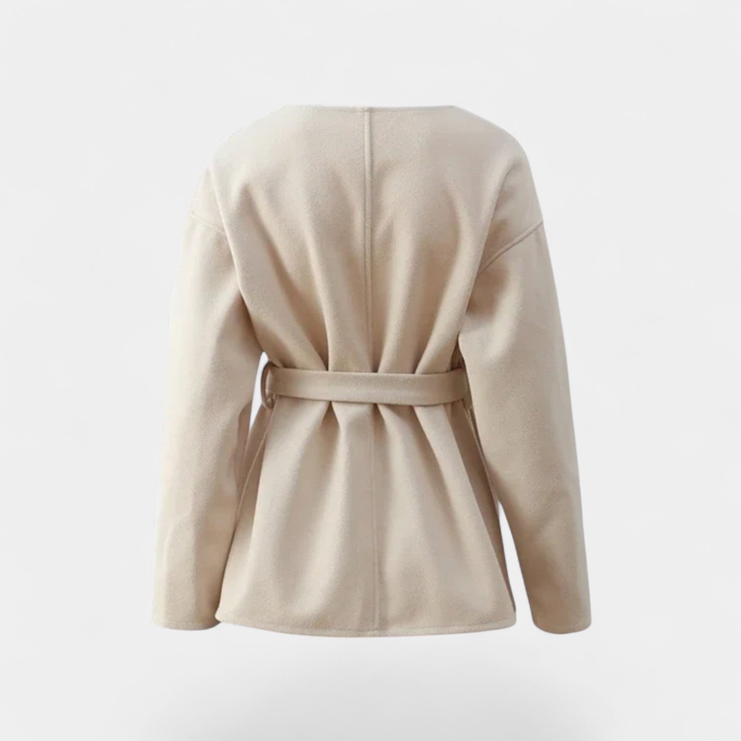 Noir | Women’s Belted Midi Coat-Jackets-Noir-Noir