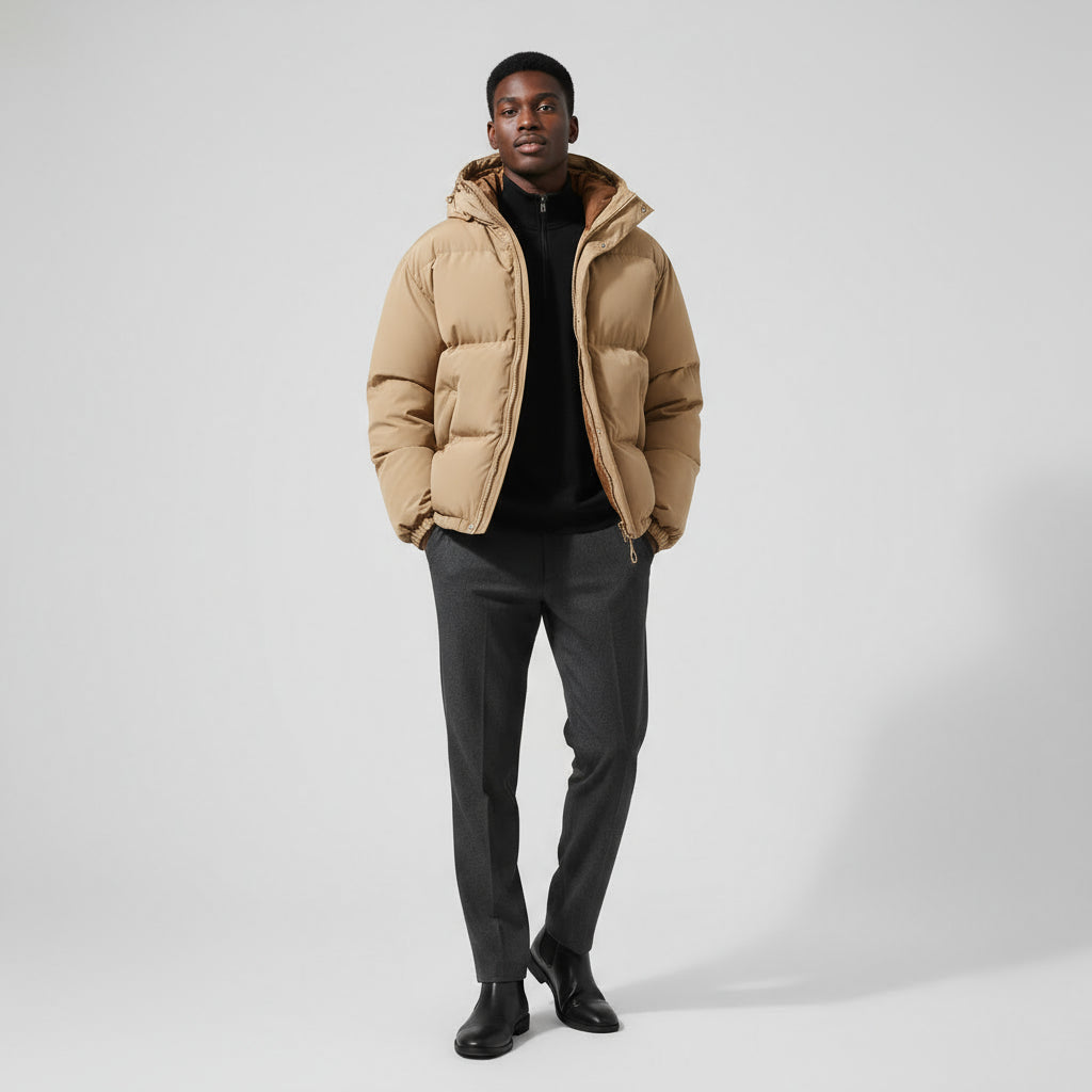 Men’s Quilted Puffer Winter Jacket
