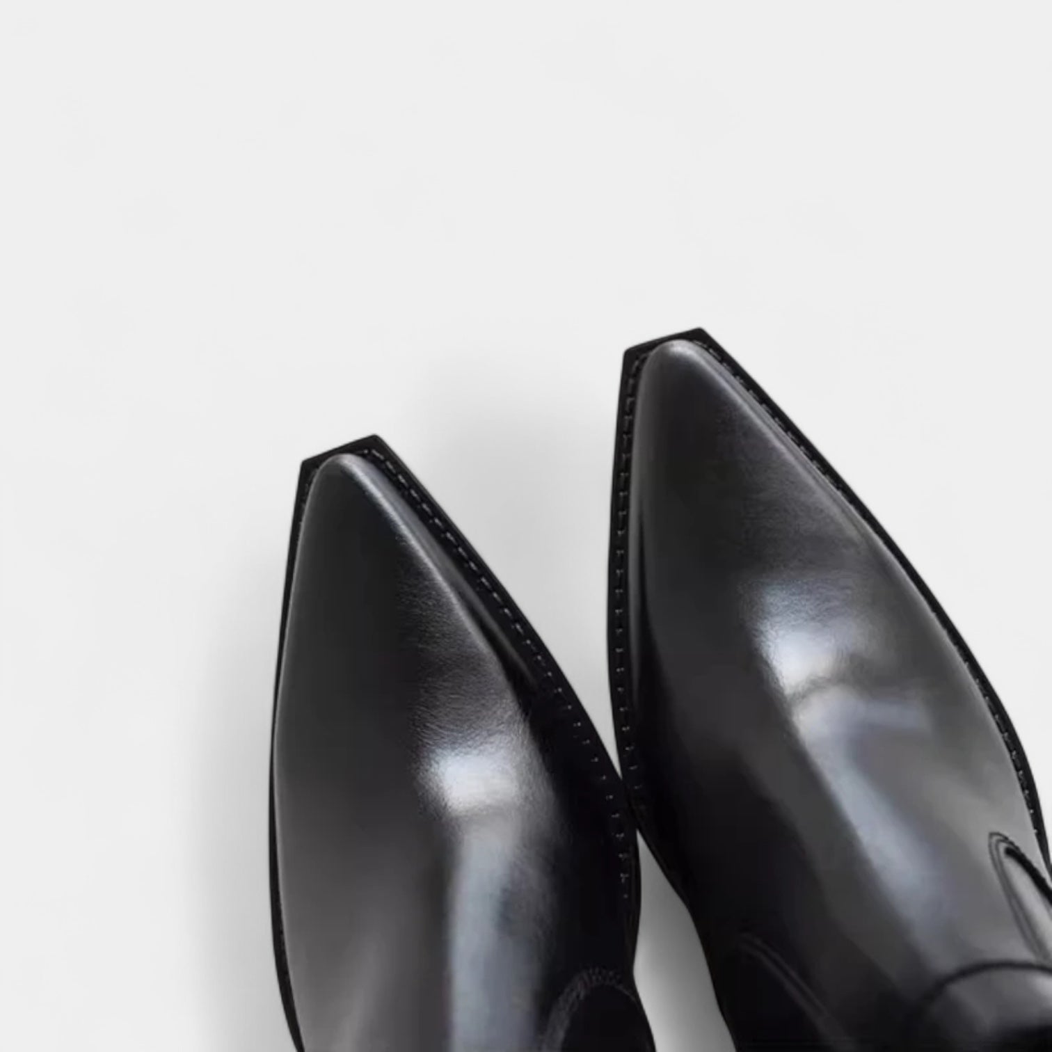 Noir | Women's Leather Ankleboots Side Zip-Noir-Noir