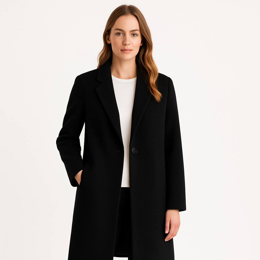 Noir | Women’s Classy Long Coat - Cashmere