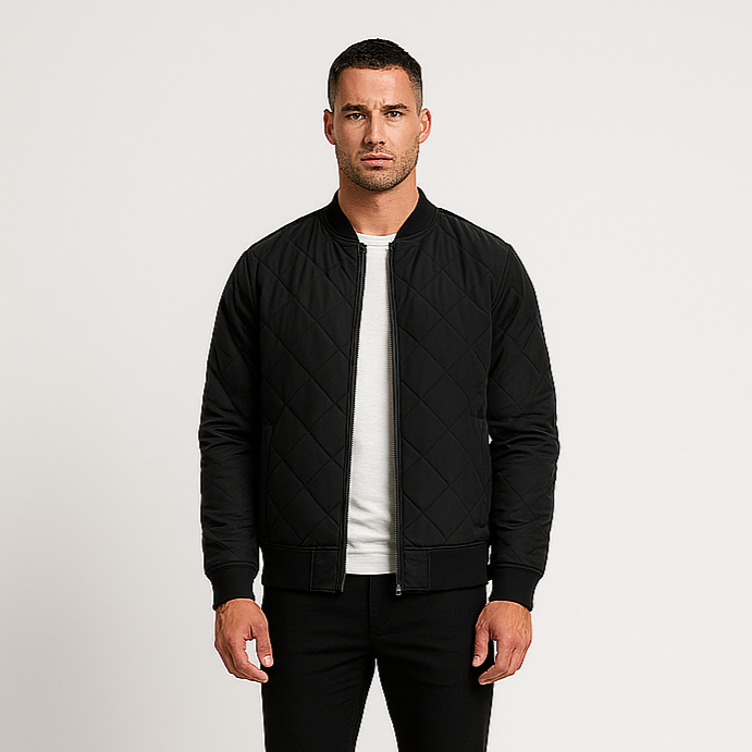 Noir | Men's Vintage Bomber-  Lightweight Baseball Jacket