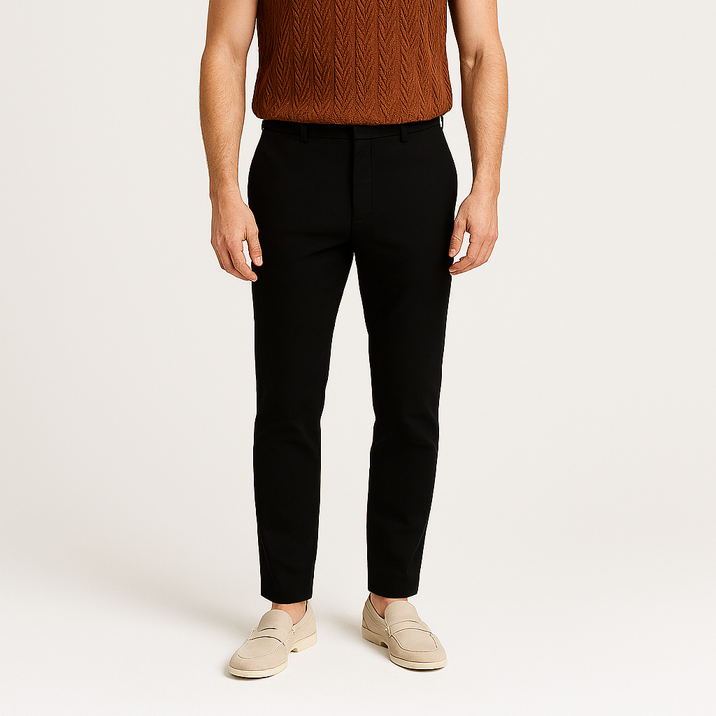 Noir | Men's Linen Trousers - Lightweight Airy Summer Pants