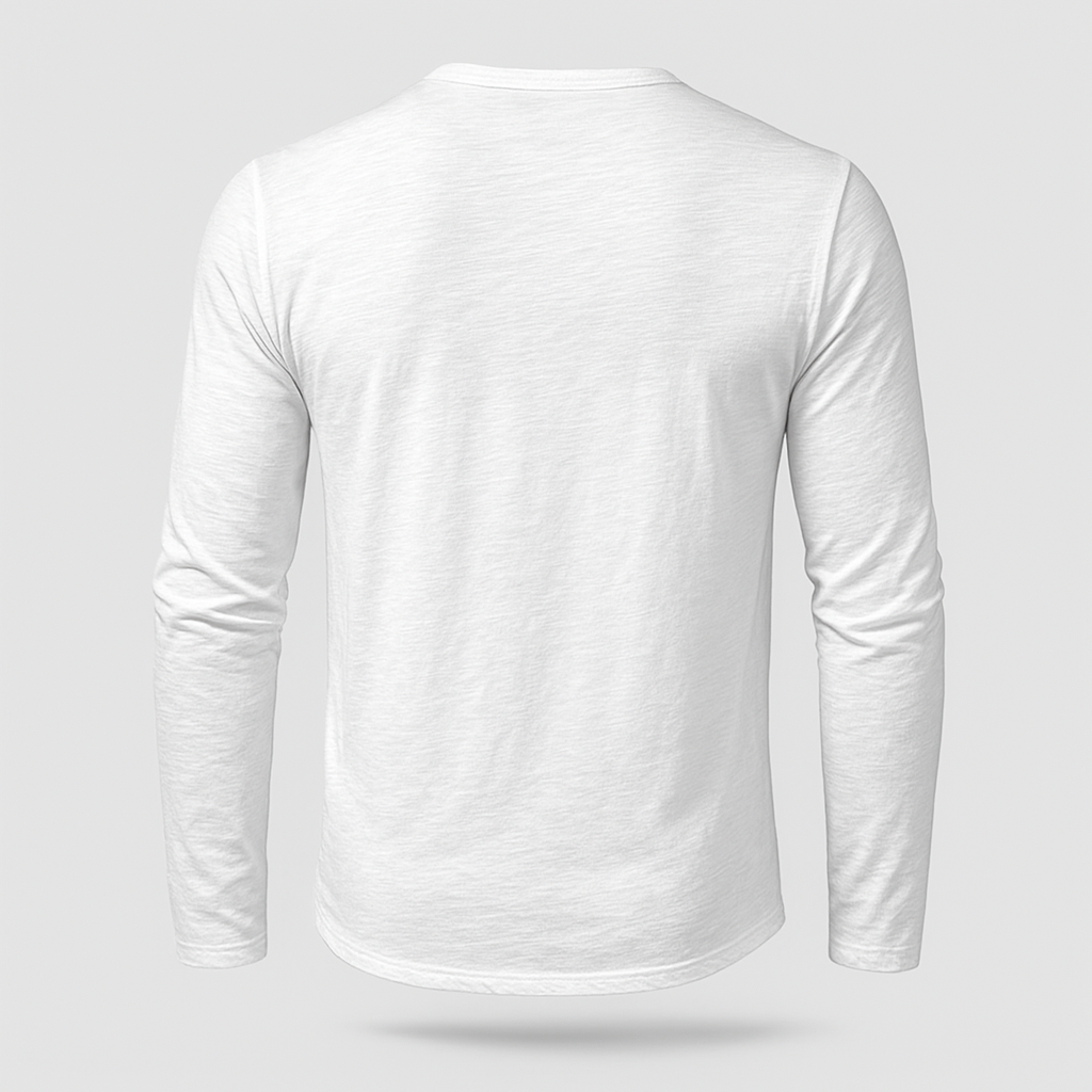 Noir | Long Sleeve Henley T-Shirt