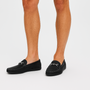 Noir | Men’s Suede Dress Loafers - Leather Moccasins-Loafers-Noir-Noir