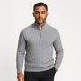 Noir | Men's Essential Woolen Quarter-Zip Jumper-Noir-Grey-S-Noir