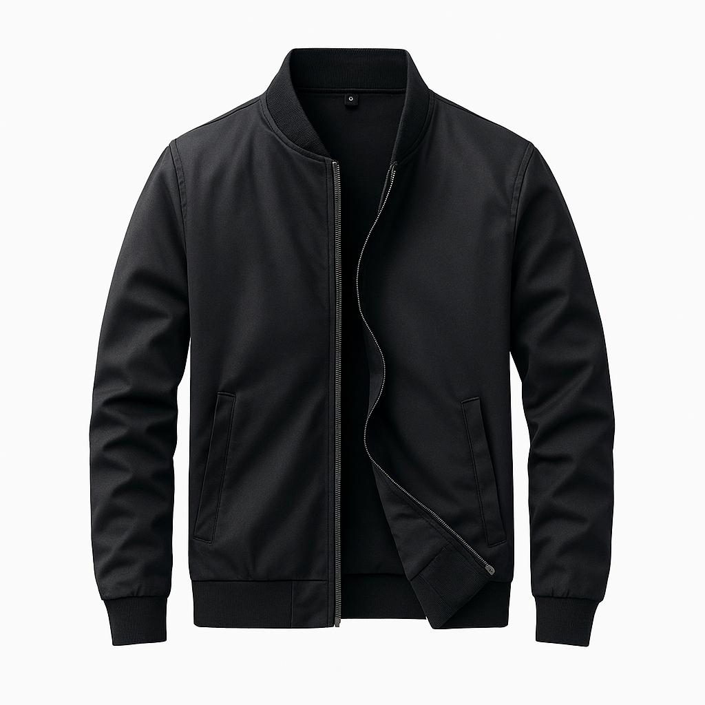 Noir | Men's Lightweight Bomber Jacket - Business Fit