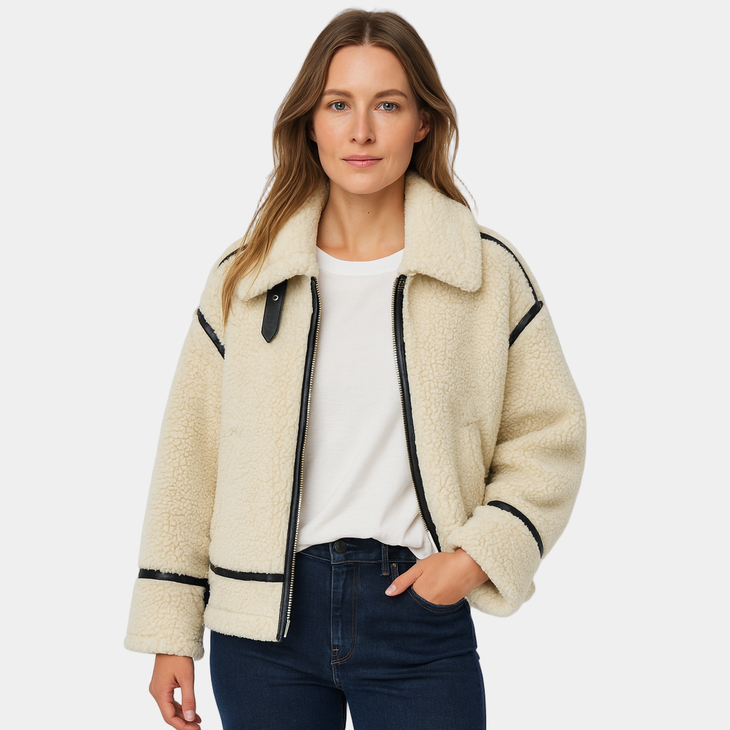 Women's Faux Fur Teddy Jacket - Plush Coat