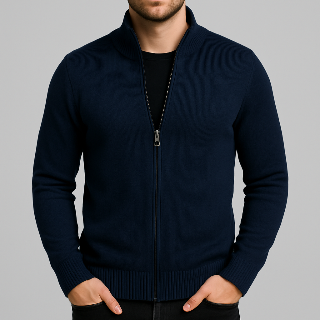 Noir | Men’s Zip Jumper - Cotton Jacket