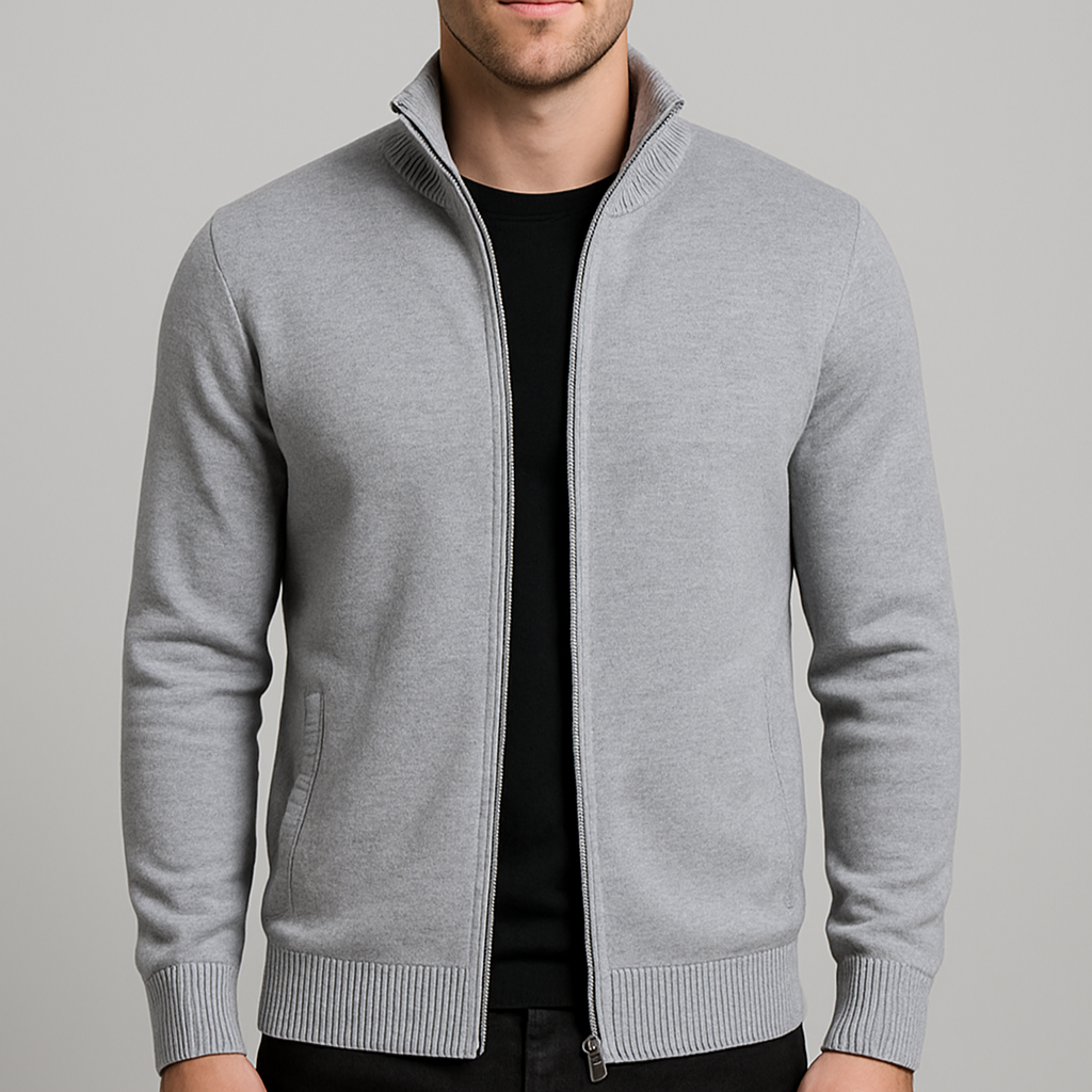 Noir | Men’s Zip Jumper - Cotton Jacket