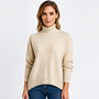Noir | Women's Cashmere Turtleneck Jumper-Sweaters & Hoodies-Noir-Noir
