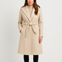 Noir | Women’s Hooded Long Coat - Belted-Jackets-Noir-Khaki-XS-Noir