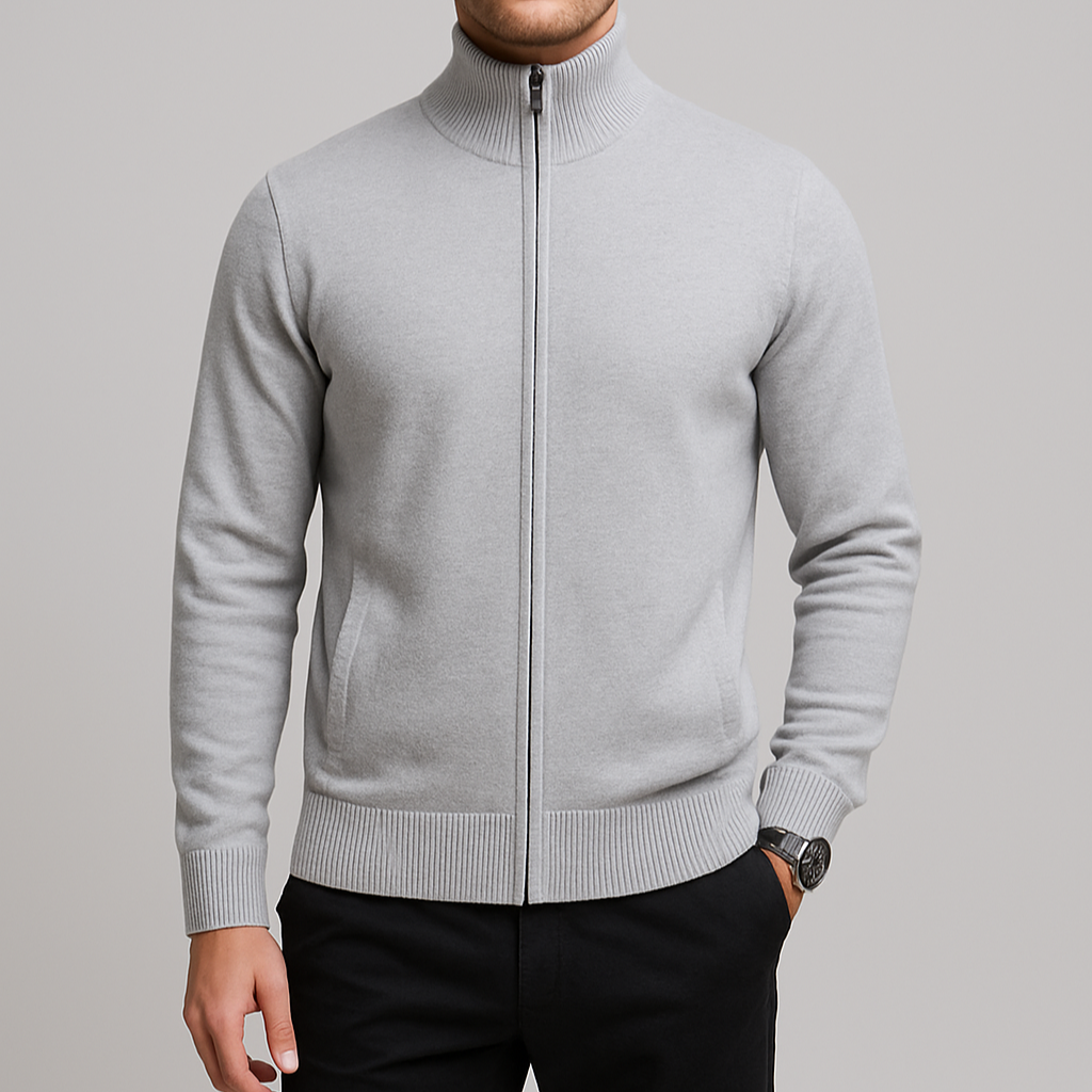 Noir | Men’s Zip Jumper - Cotton Jacket