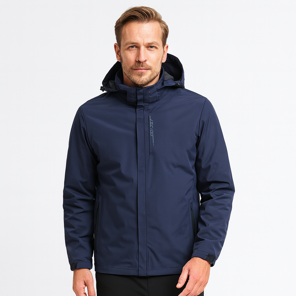 Noir | Men's Windbreaker Jacket - Waterproof-Noir-Navy Blue-S-Noir