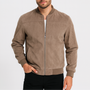 Noir | Men’s Faux Suede Bomber Jacket-Noir-Khaki-S-Noir