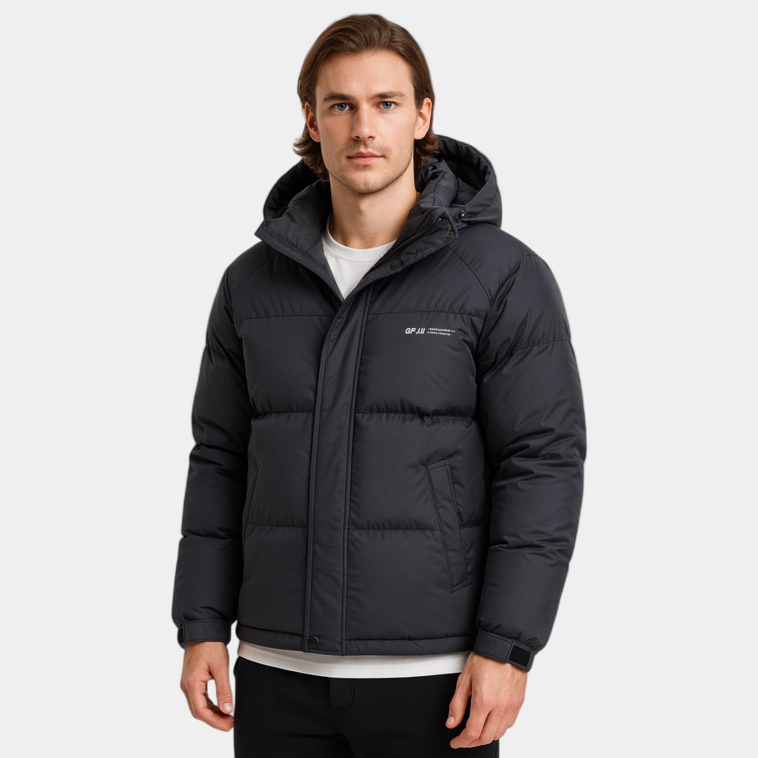 Noir | Men's Waterproof Puffer Jacket-Noir-Dark Grey-S-Noir