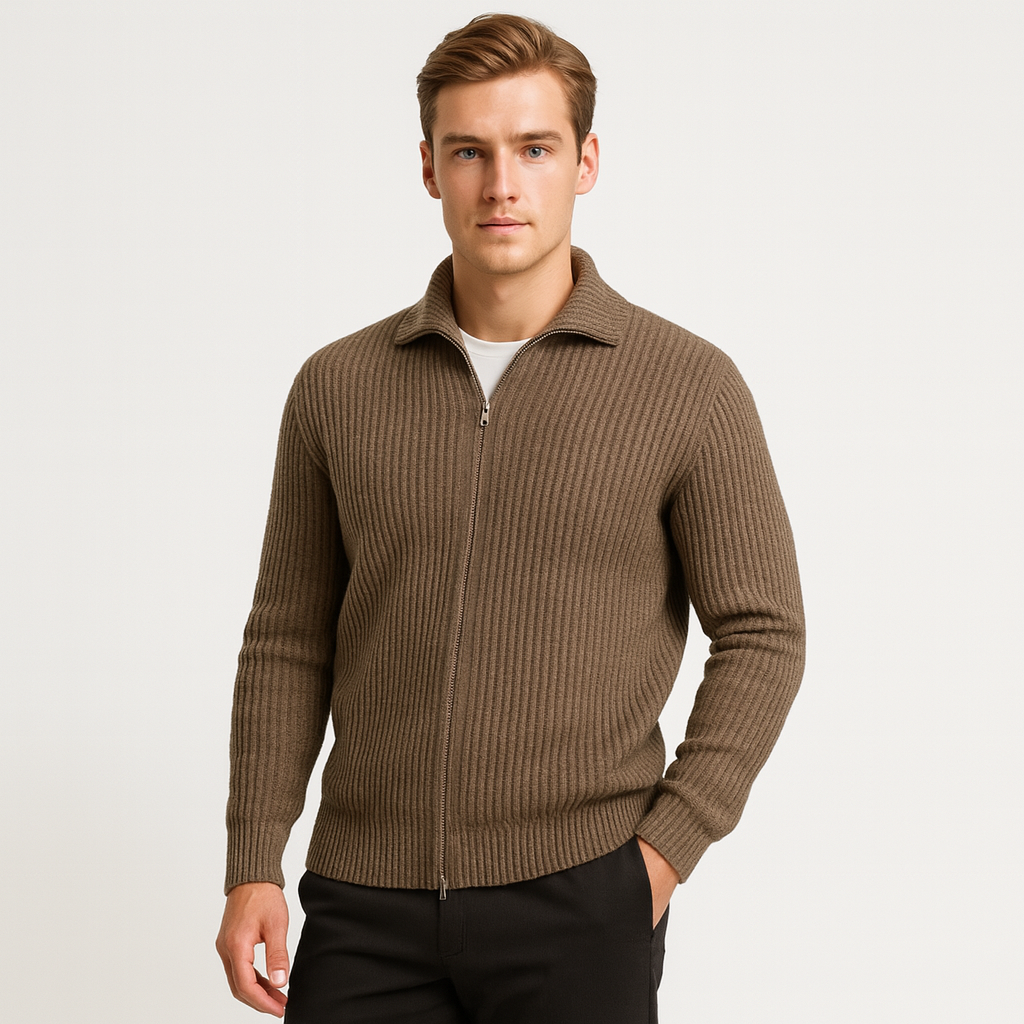 Men's Full-Zip Knit Sweater