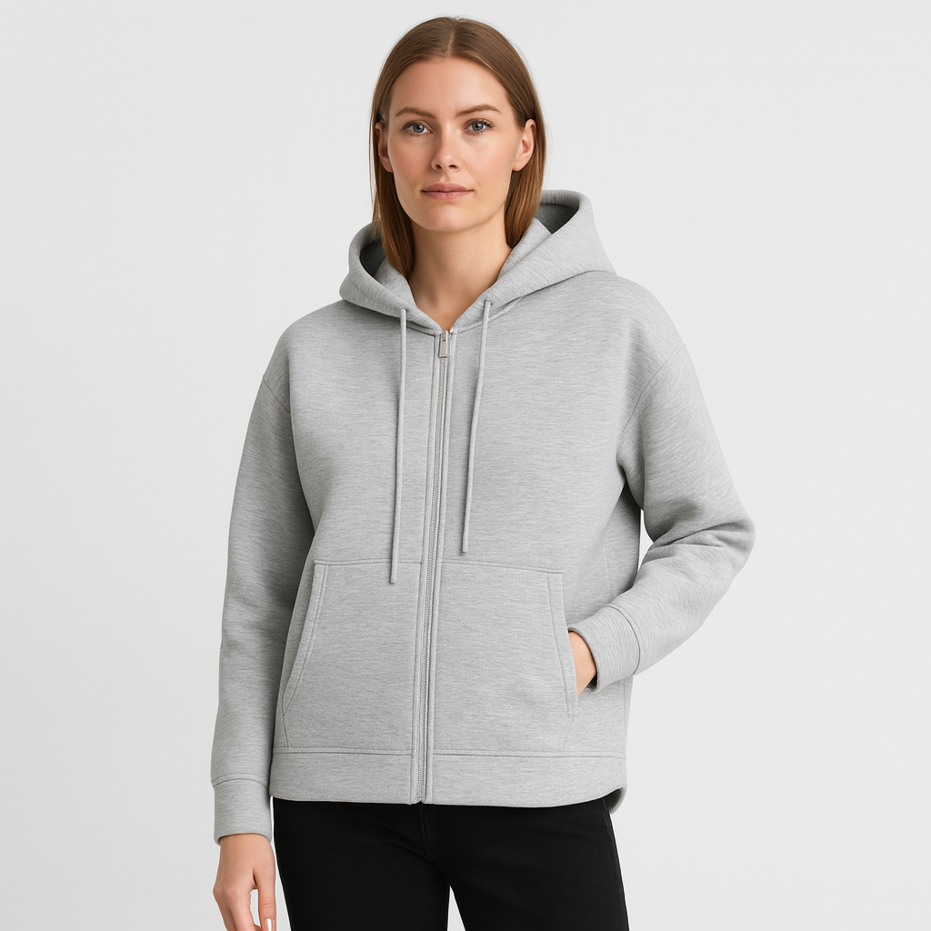 Noir | Women’s Zip-Up Hoodie-Noir-Noir