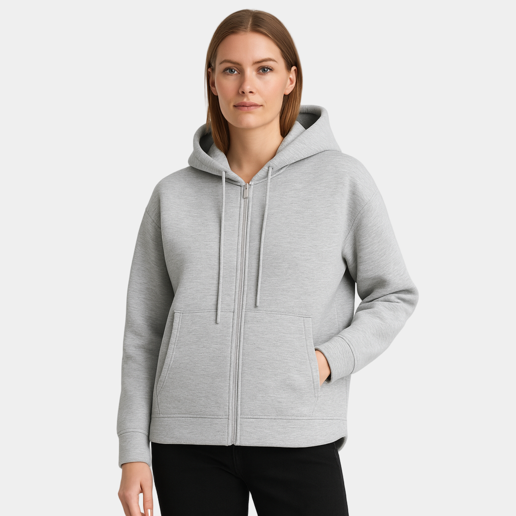 Noir | Women’s Zip-Up Hoodie-Noir-Noir