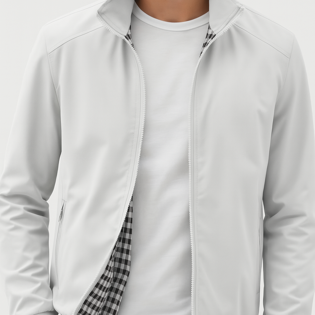 Noir | Men's Harrington Jacket - Water Repellent & Windproof Bomber