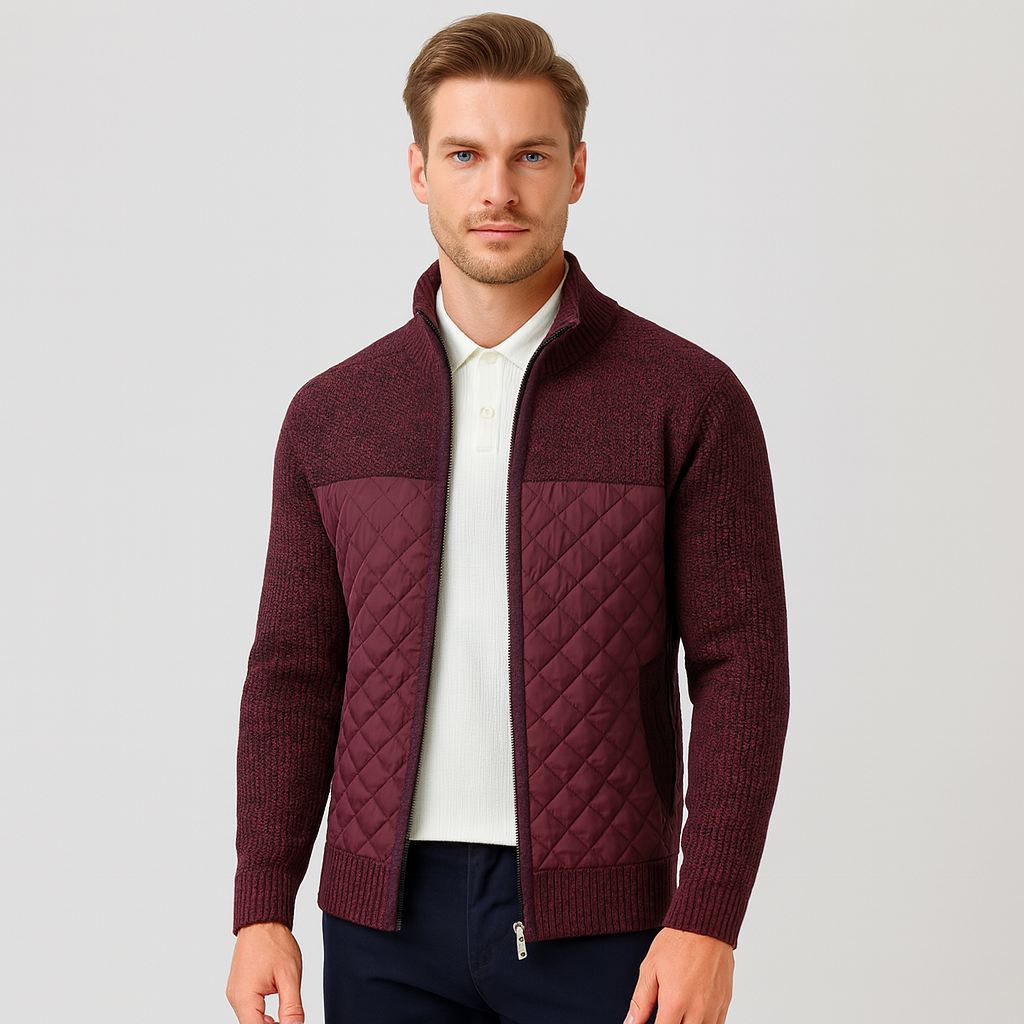 Noir | Men’s Quilted Bomber Jacket