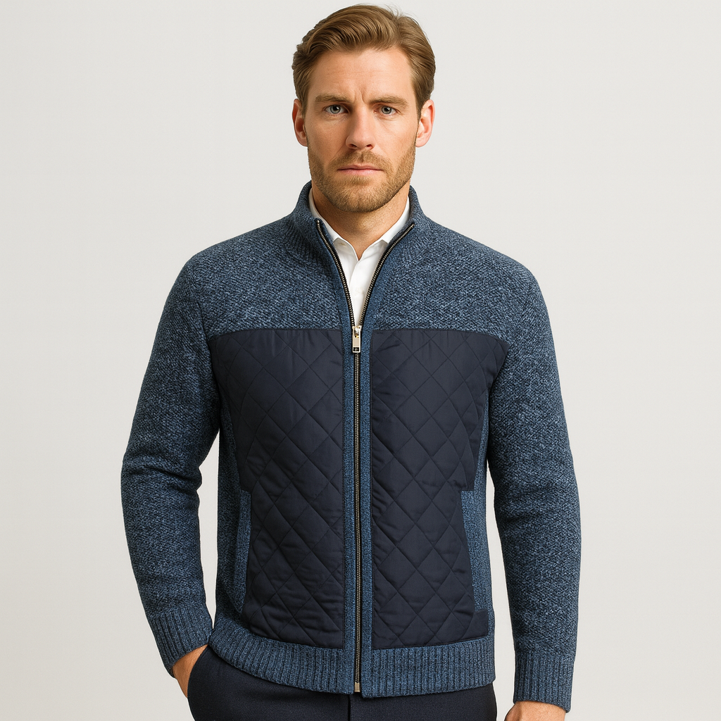 Noir | Men’s Quilted Bomber Jacket