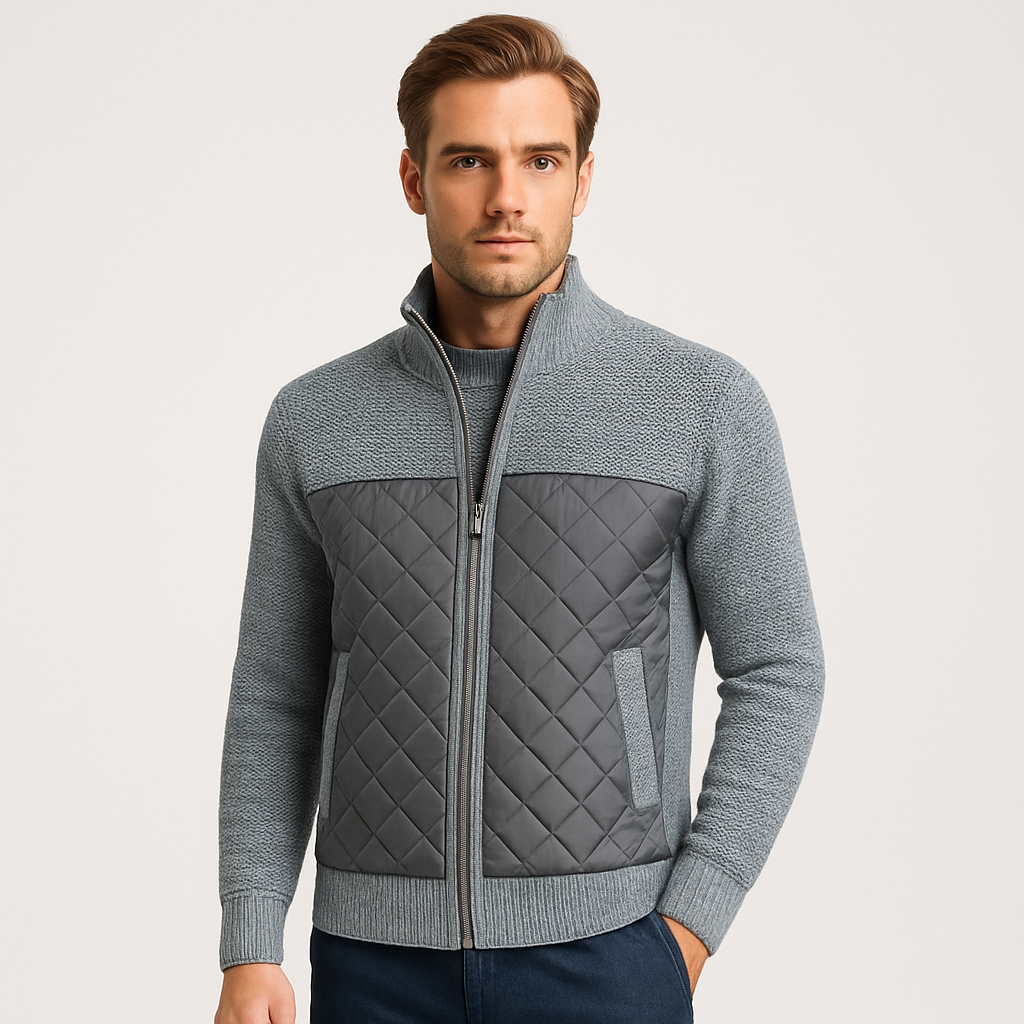 Noir | Men’s Quilted Bomber Jacket