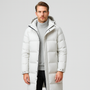 Noir | Men’s Down Puffer Parka-Noir-White-XS-Noir