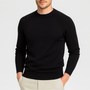 Noir | Men's Merino Mock Neck Jumper-Noir-Black-S-Noir