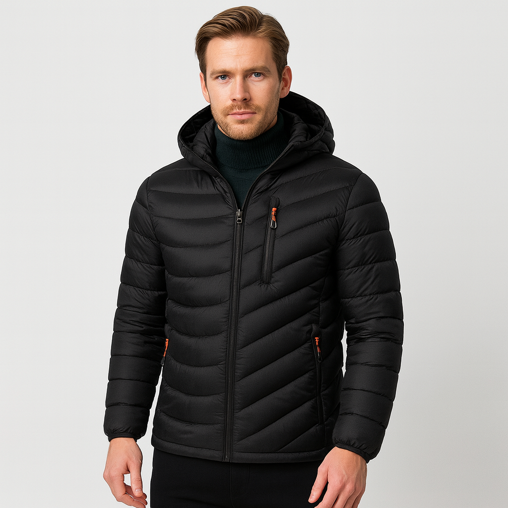 Noir | Men’s Water-Repellent Puffer Jacket - Windbreaker-Noir-Black-S-Noir