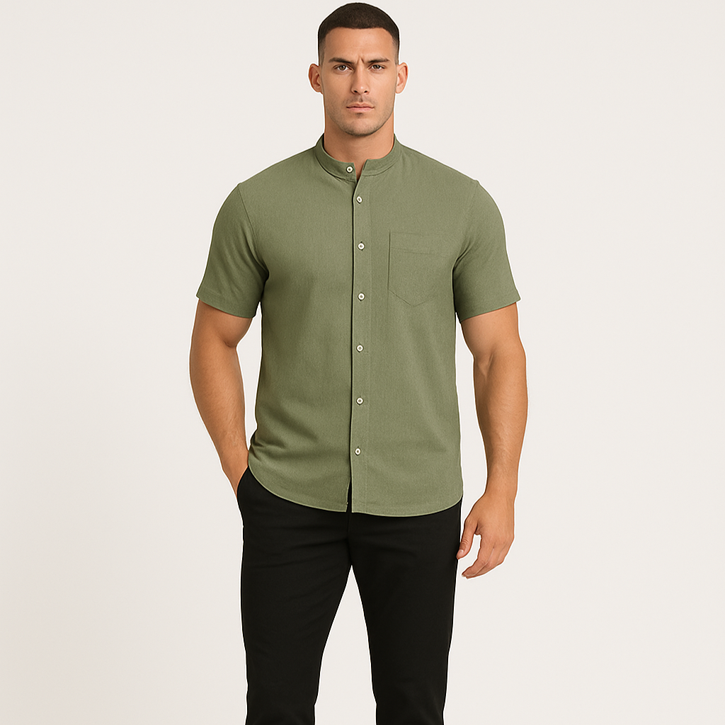 Noir | Men's Linen T-shirt - Lightweight Summer Shirt