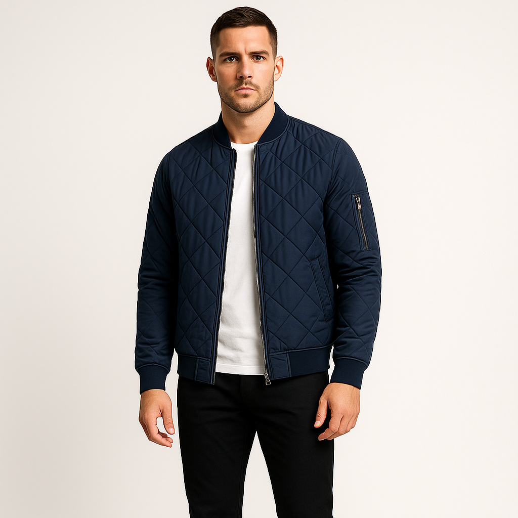 Noir | Men's Vintage Bomber-  Lightweight Baseball Jacket