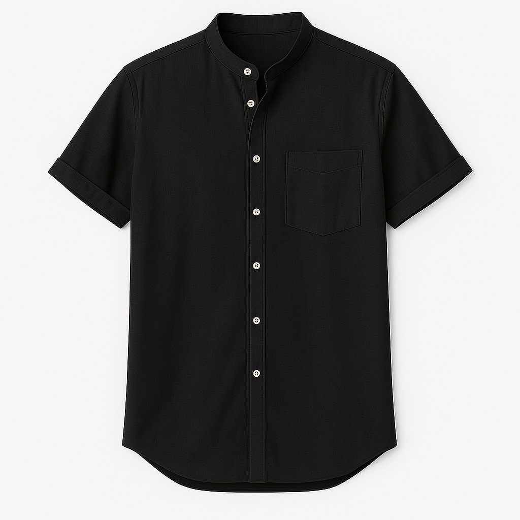 Noir | Men's Linen T-shirt - Lightweight Summer Shirt