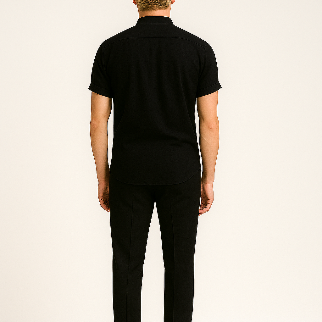 Noir | Men's Linen T-shirt - Lightweight Summer Shirt