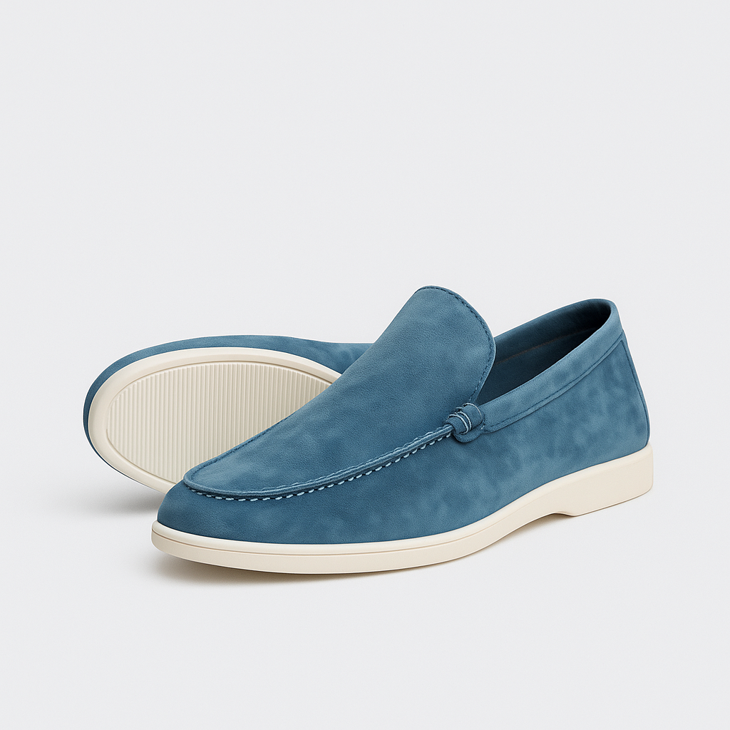 Noir | Men's Suede Loafers - Classic Leather Moccasins