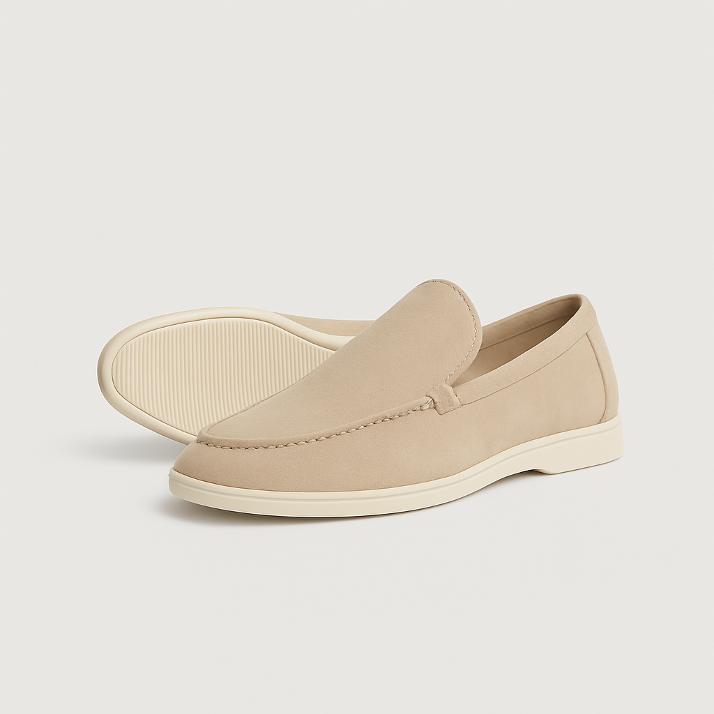 Noir | Men's Suede Loafers - Classic Leather Moccasins