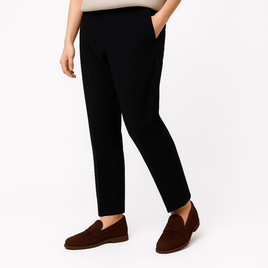 Noir | Men's Suede Loafers - Leather Slip-on Shoes