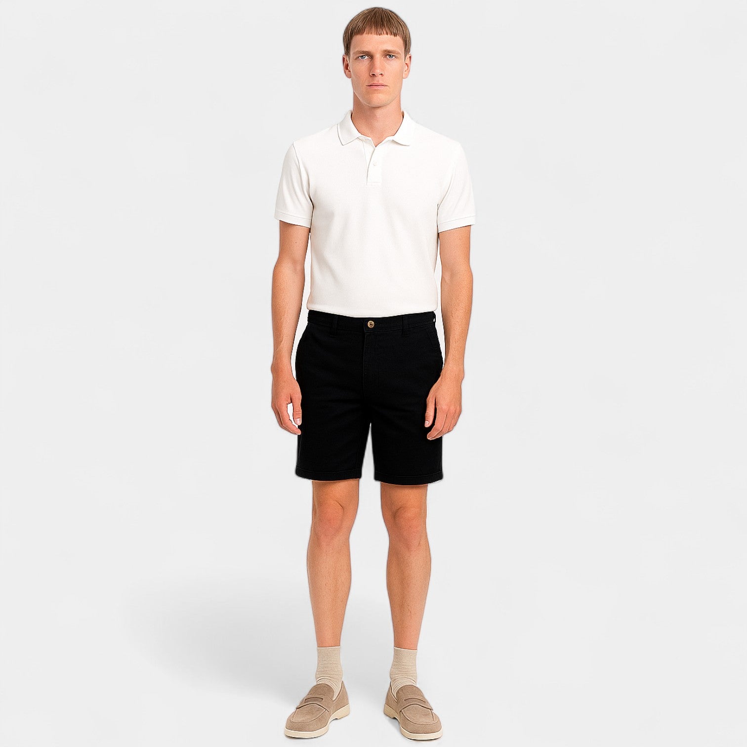 Noir | Men's Shorts - Summer Shorts with Elastic Waist