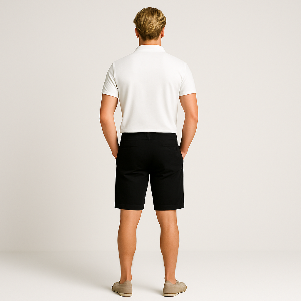 Noir | Men's Shorts - Summer Shorts with Elastic Waist