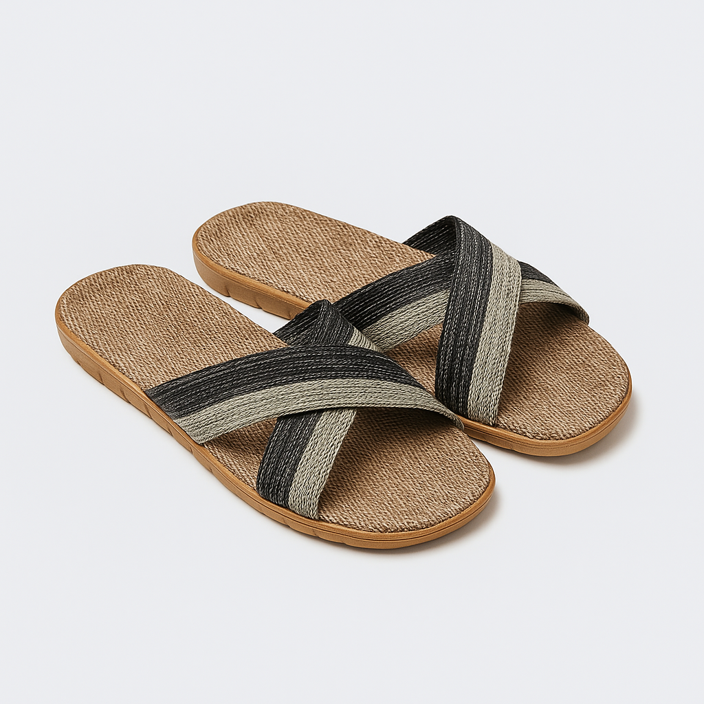 Noir | Men's Beach Slippers - Quick-Drying Summer Sandals