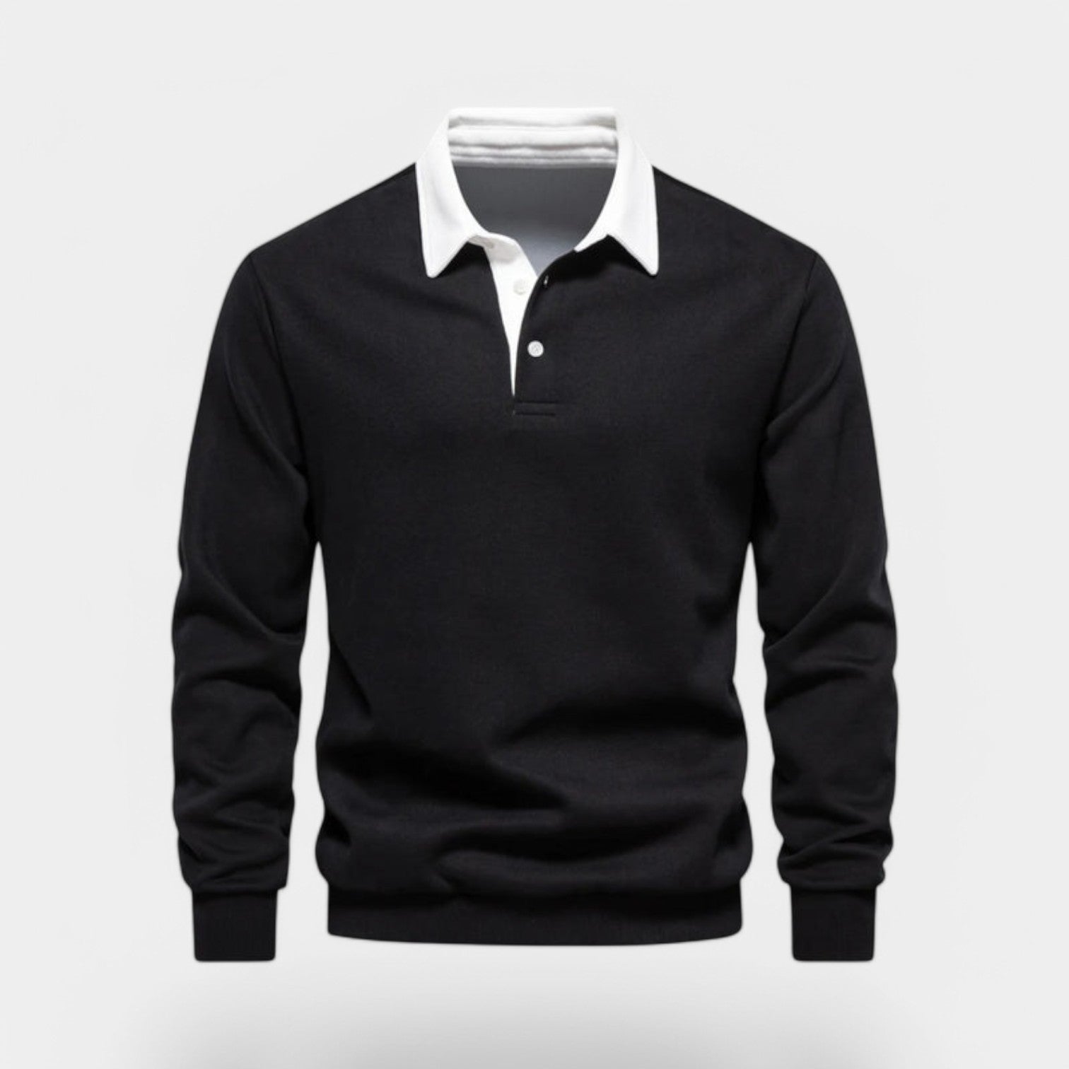 Men's Cotton Polo Neck Sweater