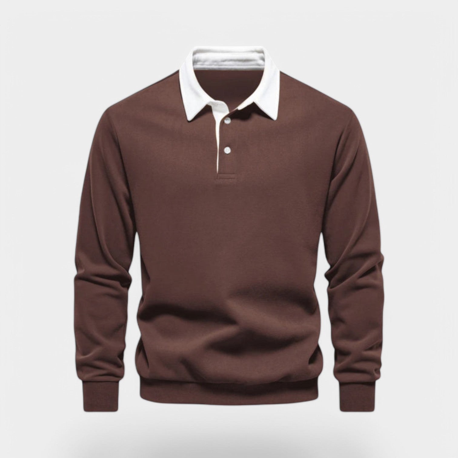 Men's Cotton Polo Neck Sweater