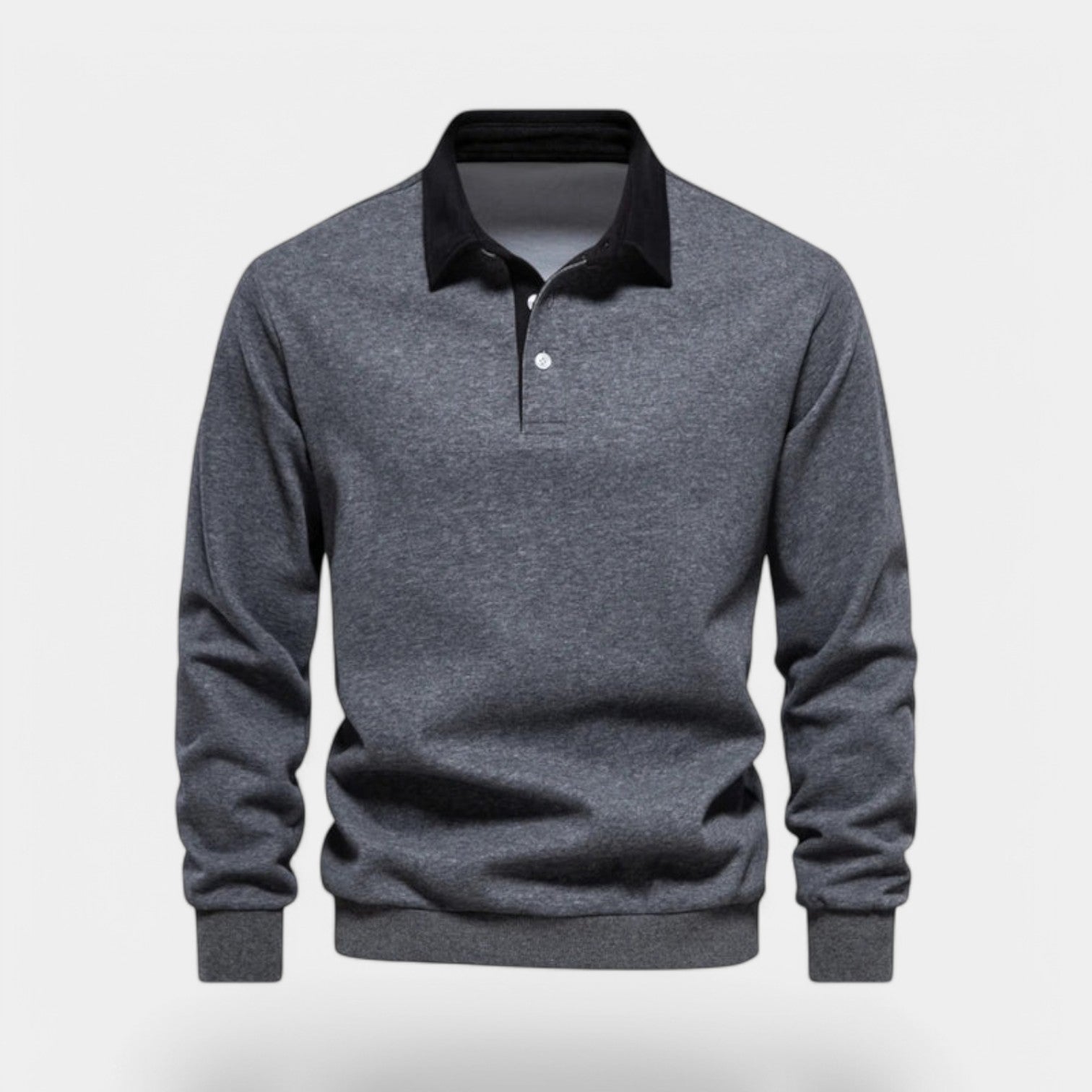 Men's Cotton Polo Neck Sweater