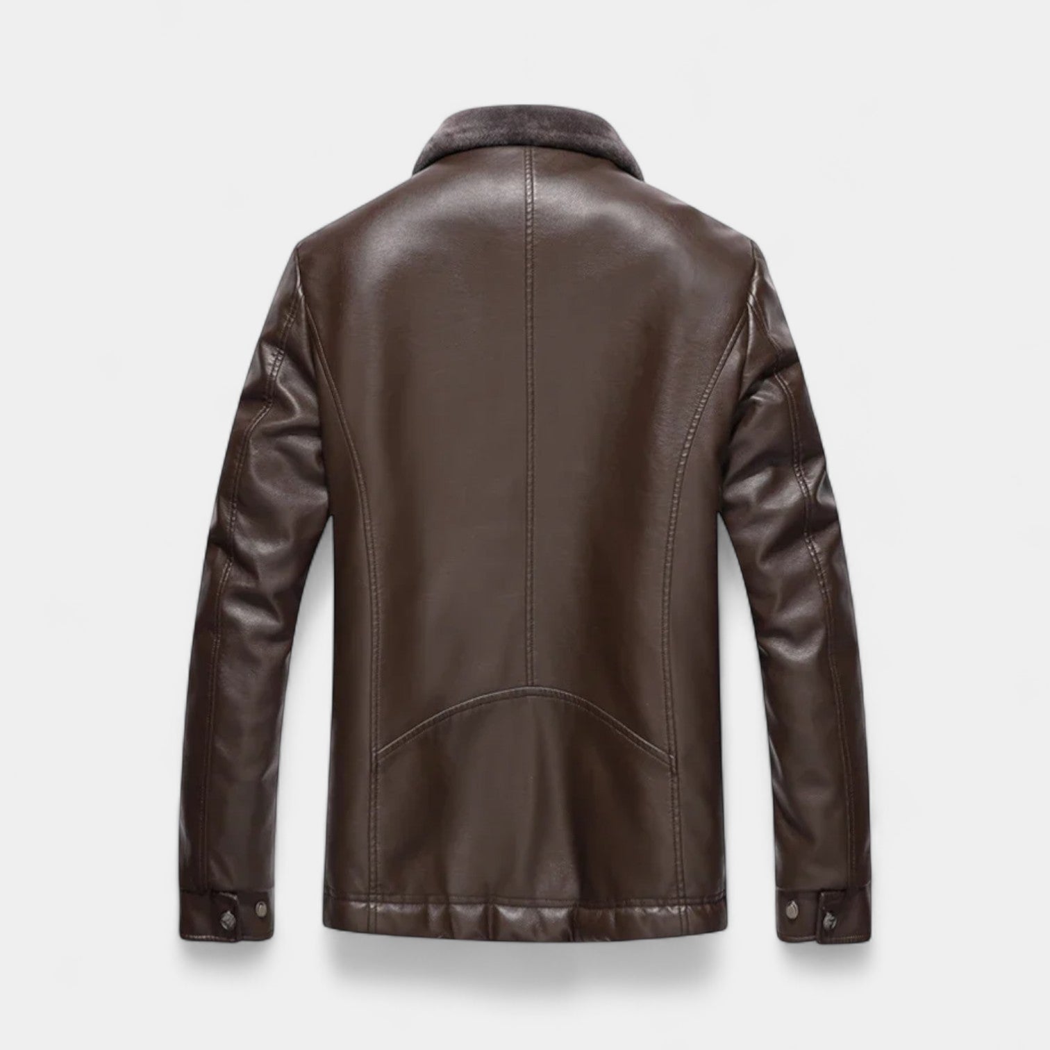 Men’s Biker Jacket with Fur Collar