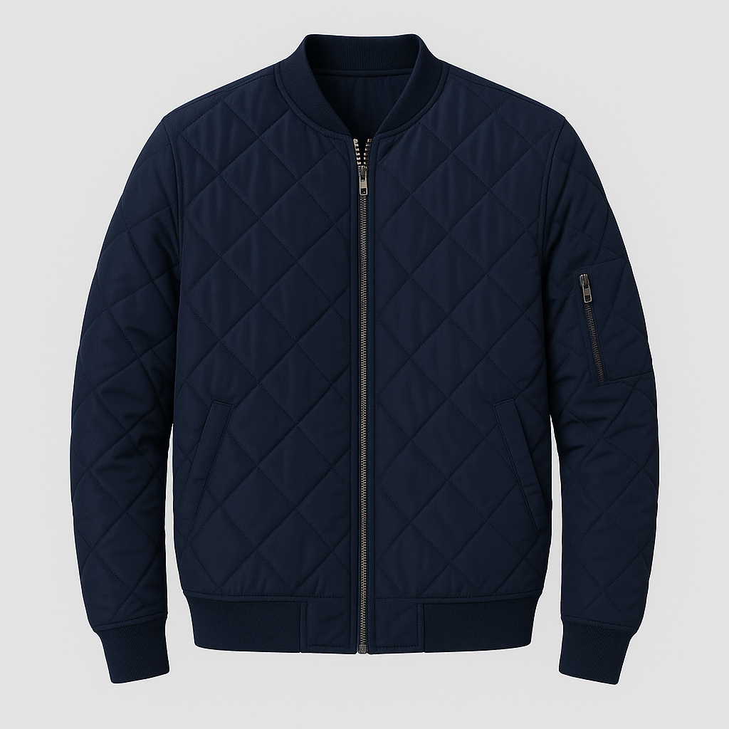 Noir | Men's Vintage Bomber- Lightweight Baseball Jacket-Noir-Noir