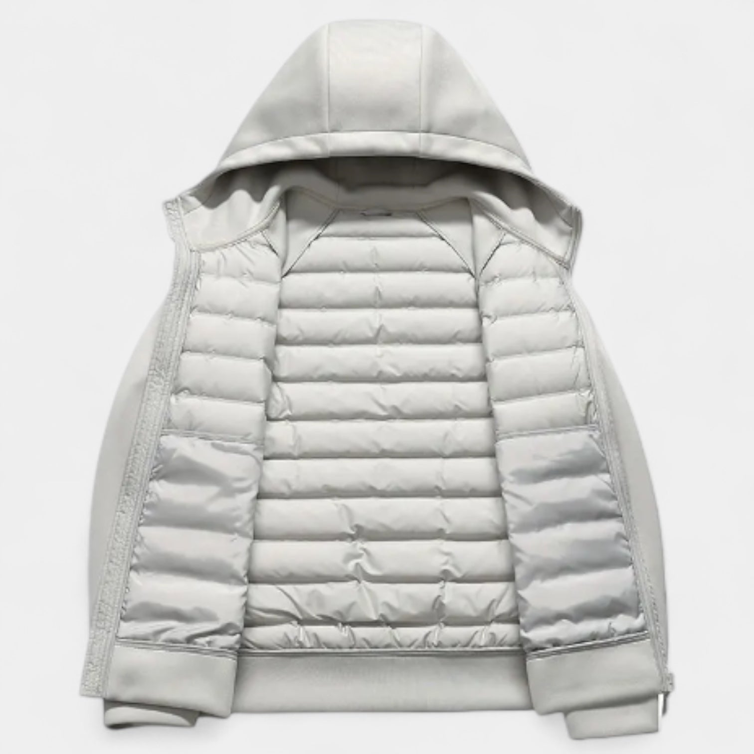Noir | Men's Softshell Puffer Jacket - Hooded-Noir-Noir