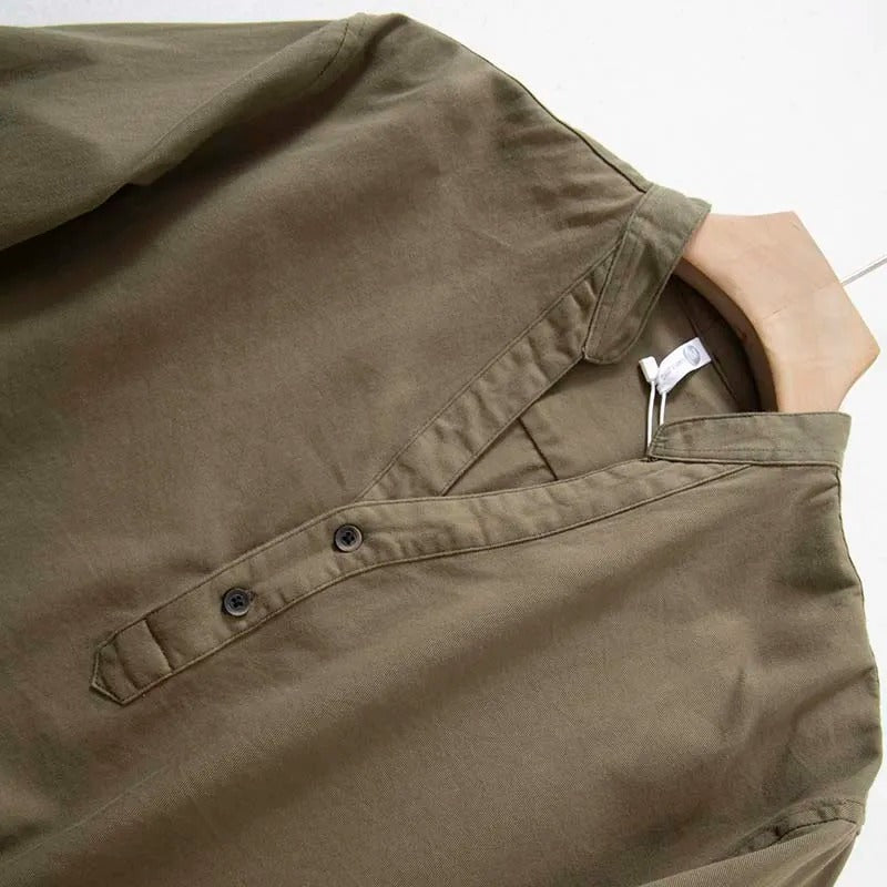 Men’s Linen Grandad Shirt