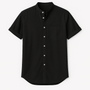 Noir | Men's Linen T-shirt - Lightweight Summer Shirt-Noir-Noir
