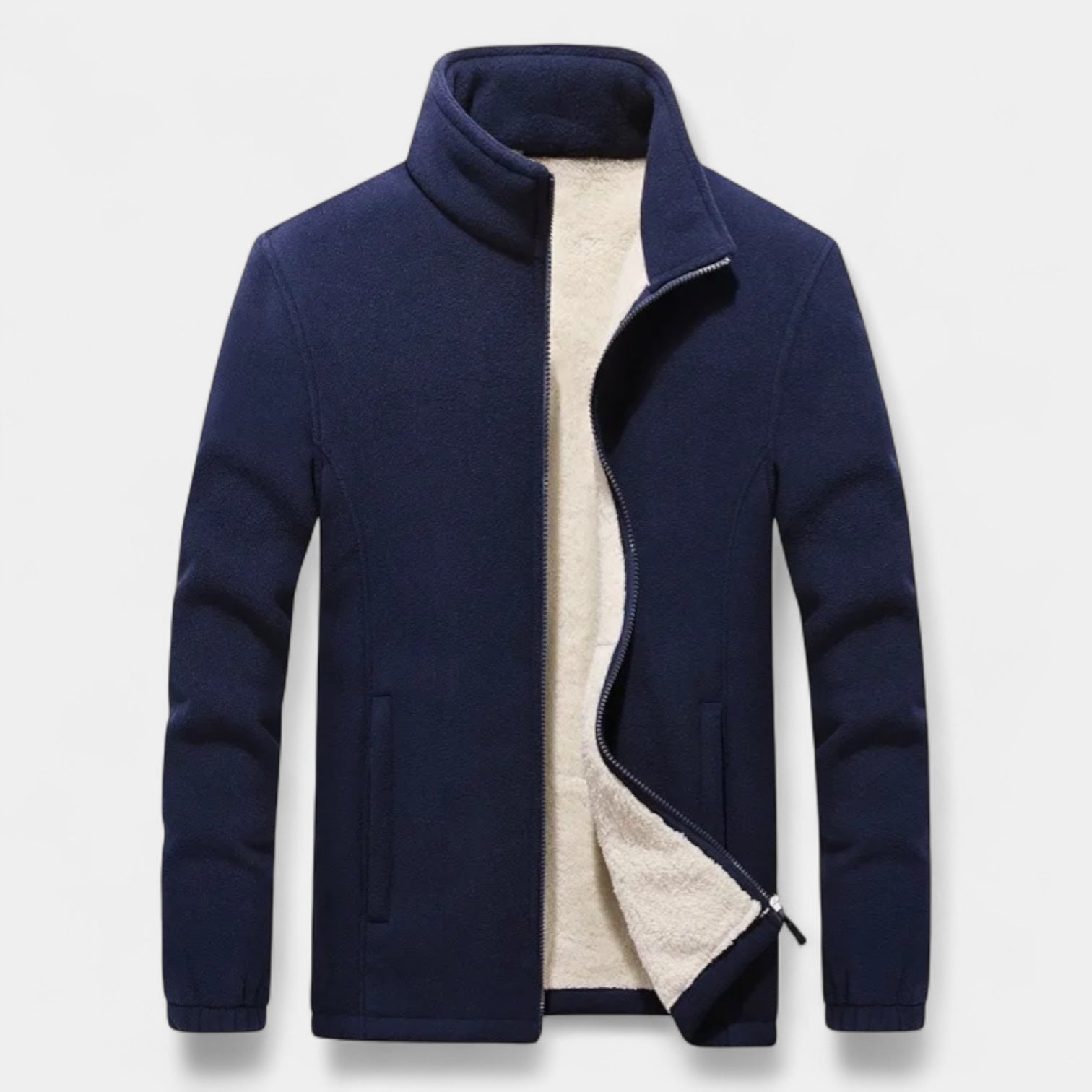Noir | Men’s Sherpa Fleece Jacket-Noir-Navy-S-Noir